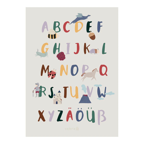 Sebra Alphabet - Plakat, Pixie/Dragon