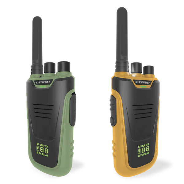Kidywolf walkie talkie - sæt, grøn/orange