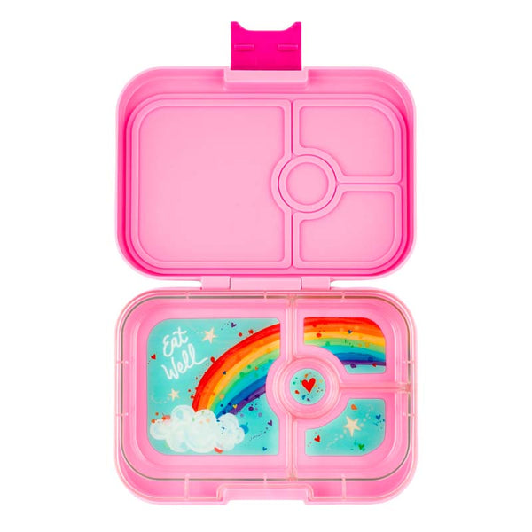 Yumbox Panino madkasse m. 4 rum, Power Pink - Rainbow tray