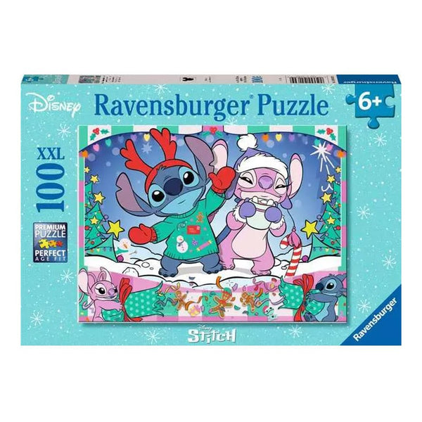 Ravensburger Puslespil, Stitch's Jul - 100 Brikker