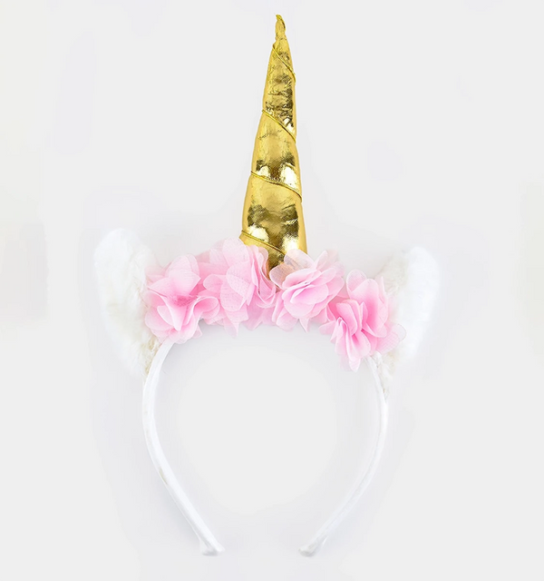Enhjørninge Diadem Med Blomster