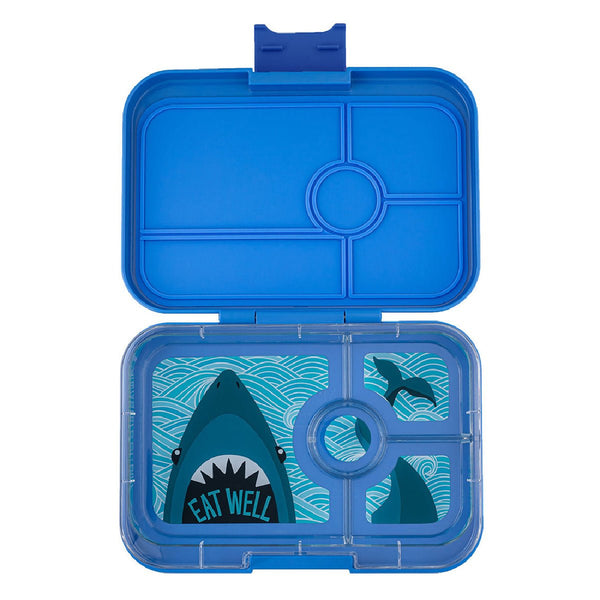 Yumbox Panino Madkasse m 4 Rum, Surf Blue - Shark Tray