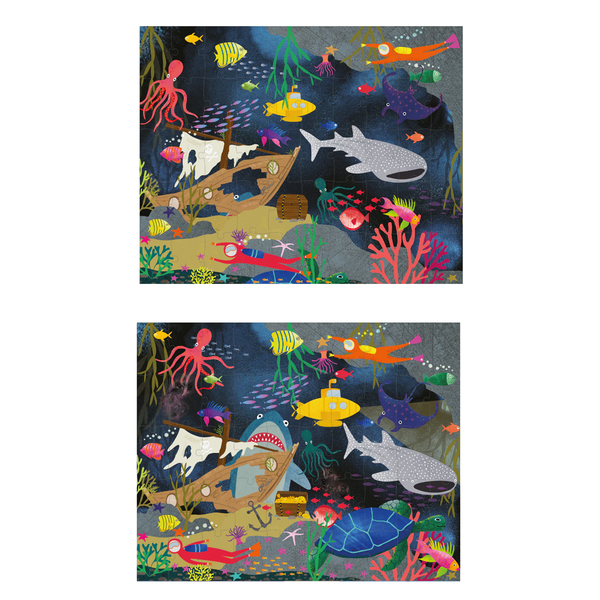 Floss & Rock magisk puslespil, 50 brikker - Deep Sea