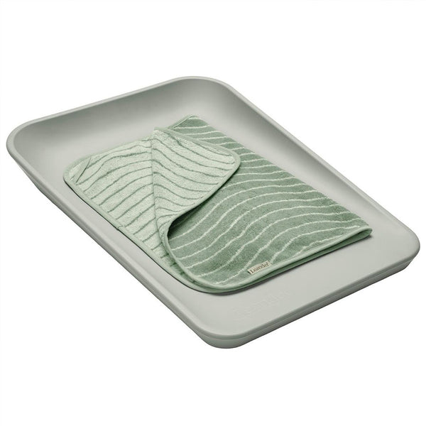 Leander Topper til puslepode, organic, Woodland sage green