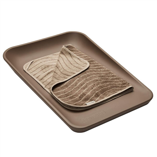 Leander Topper til puslepude, organic, Woodland mocca