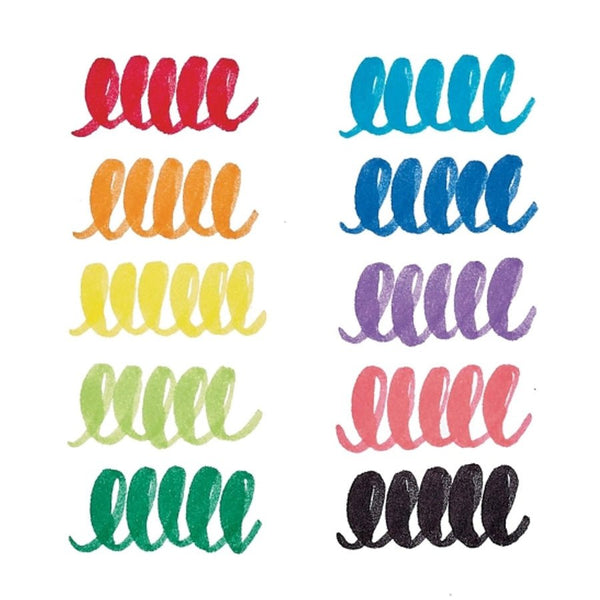 OOLY - Jumbo Penseltusser 10 Stk, Afvaskelige - Big Bright Brush