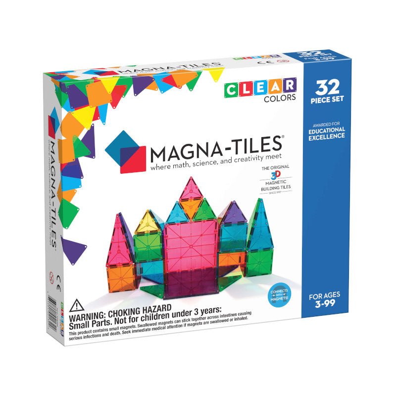Magna - Tiles byggemagneter, clear - 32 dele