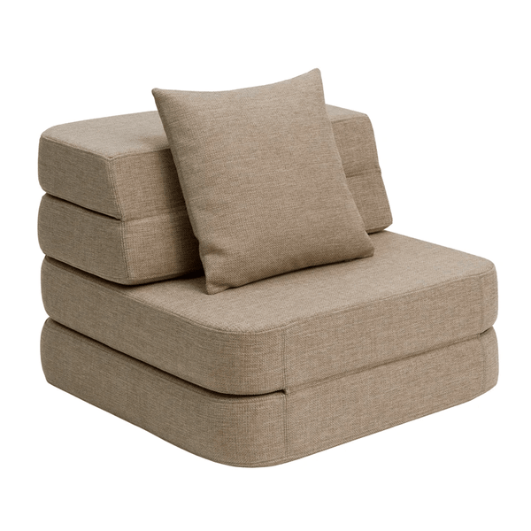 by KlipKlap 3 - fold sofa single, sand med sand knapper