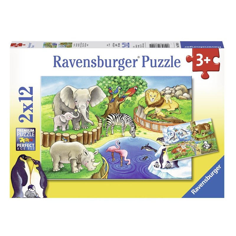 Ravensburger puslespil, dyr i zoo - 12 brikker