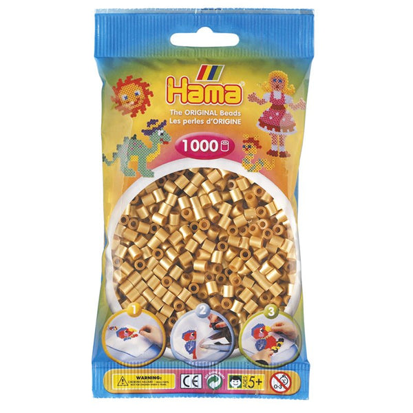 Hama perler 1000 stk guld, frv 61