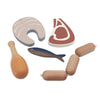 Spielessen aus Holz – Fleisch und Fisch