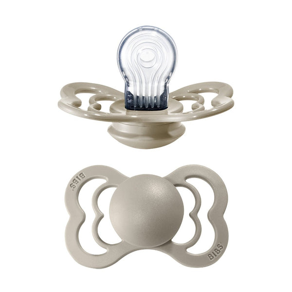 Bibs supreme silicone sut, str 2 - sand