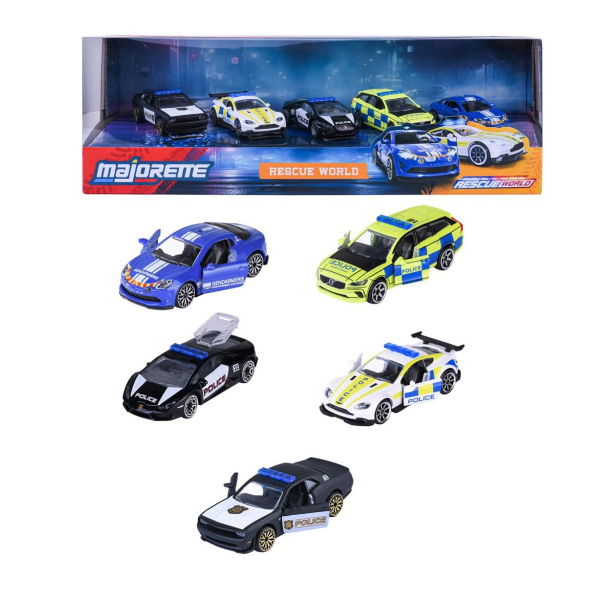 Majorette Rescue World Gavepakke 5 Dele