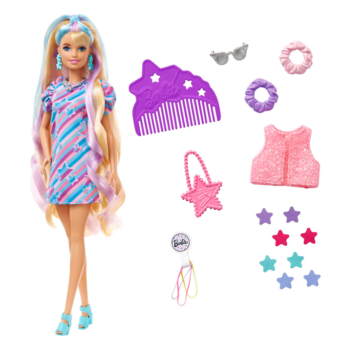 Barbie Totally Hair, kjole m. stjerner