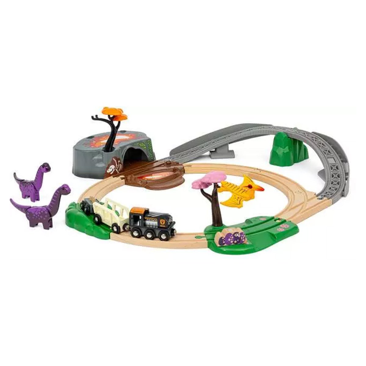 BRIO Togbanesæt med dinosaurer