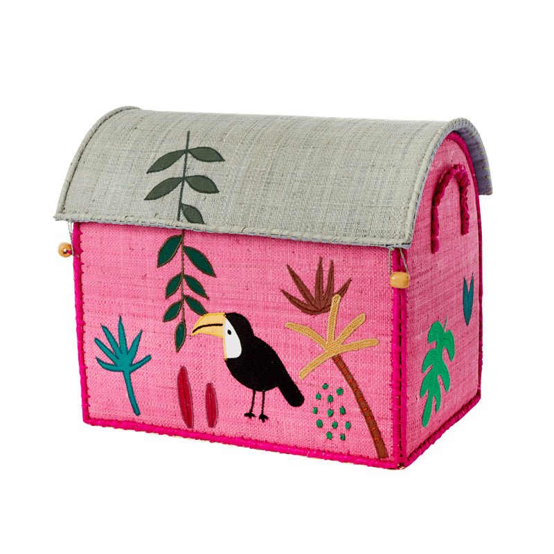 RICE opbevaringskurv, jungle pink - lille