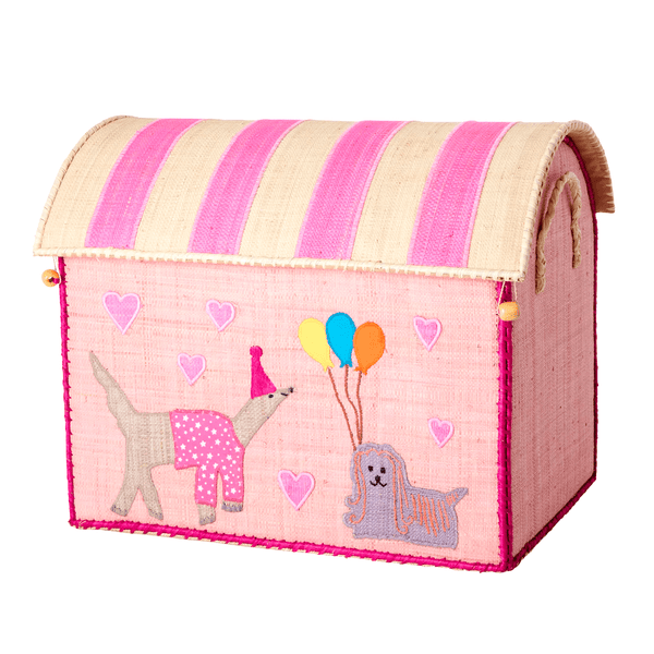 RICE opbevaringshus, party animal pink - mellem
