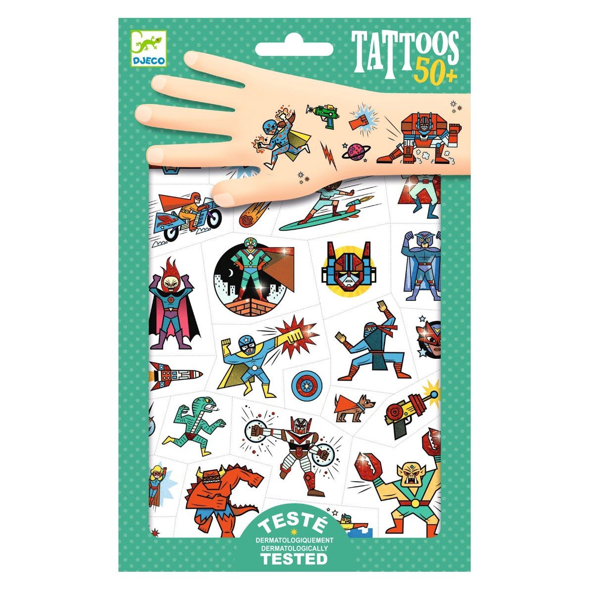 Djeco tatoveringer, skurke mod helte