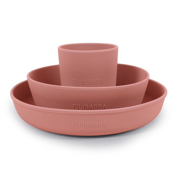 Filibabba Silikone spisesæt, rose