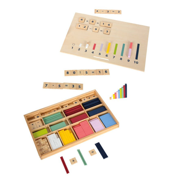 Lernbox Rechenstäbchen mit Zahlen „Educate“