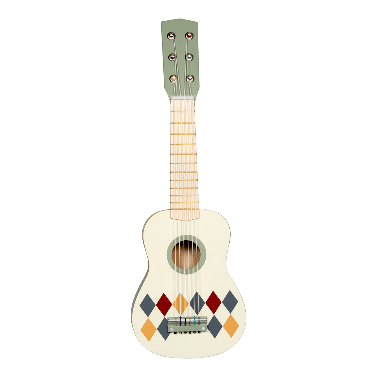 Mamamemo Guitar med 6 strenge, harlekin