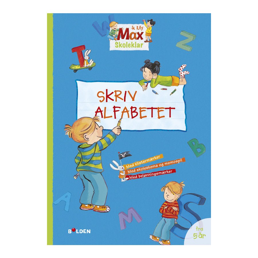 Max skoleklar: Skriv alfabetet