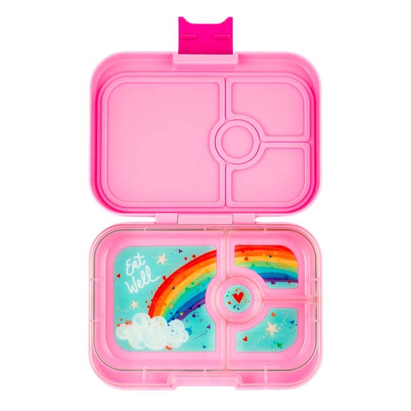 Yumbox Panino madkasse m. 4 rum, Power Pink - Rainbow tray