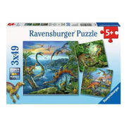 Ravensburger Puslespil, Dinosaurer 3x49 Brikker