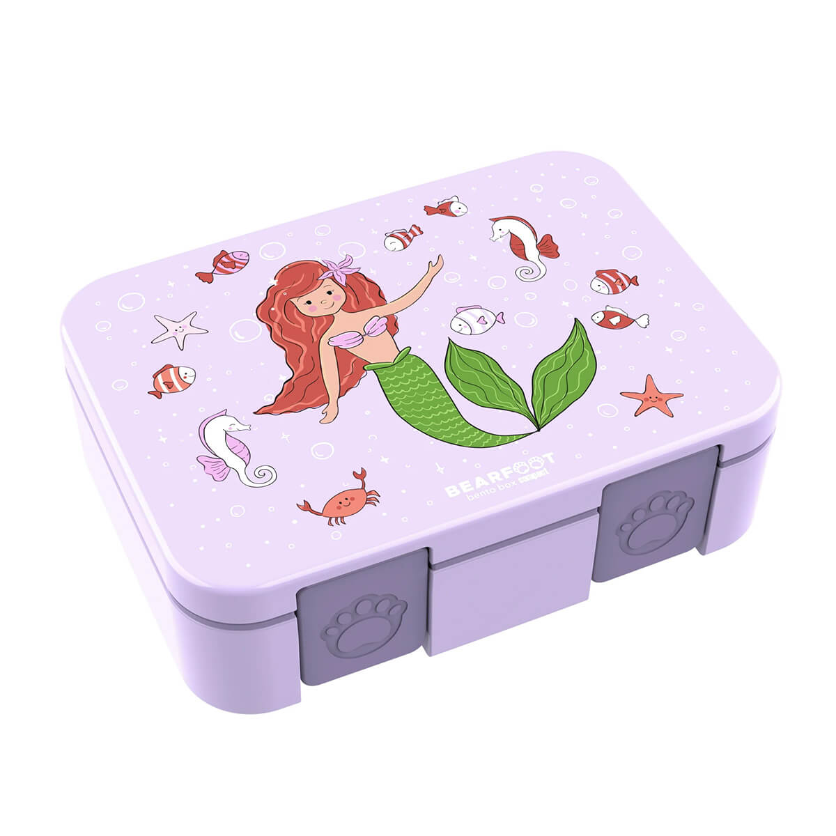 Bearfoot Bento COMPACT Madkasse, 650 ml - Lilla Havfrue