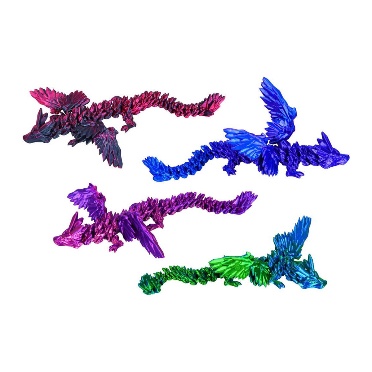 Spiegelburg 3d printet krystaldrage med Vinger, Asst