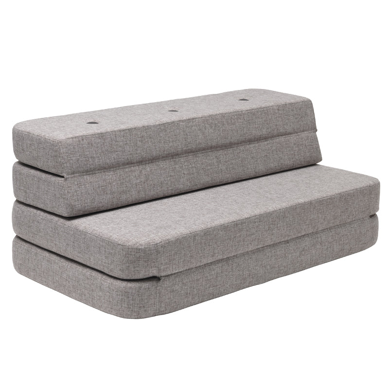 byKlipKlap 3 - fold sofa, 120 cm multigrå m grå knap