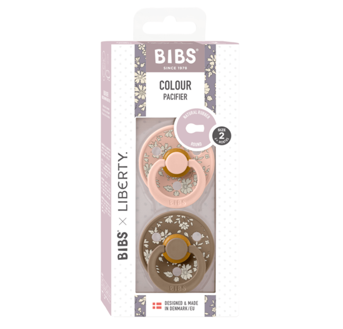 BIBS 2 pk Liberty sut, str 2 capel / blush mix