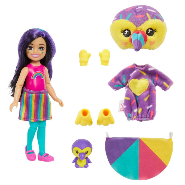 Barbie Cutie reveal Chelsea, jungle fugl