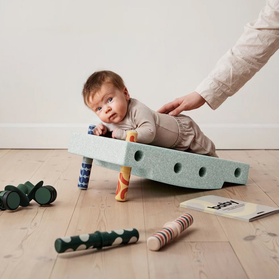 MODU Baby Aktivitets Sæt, 10 Dele - Ocean Mint/Forest Green