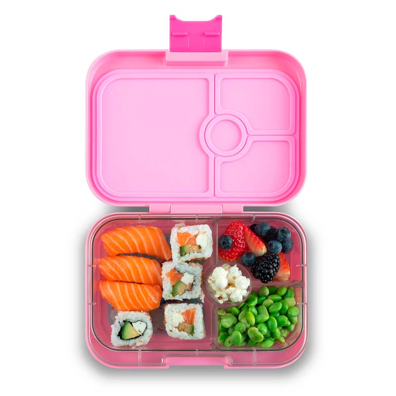 Yumbox Panino madkasse m. 4 rum, Power Pink - Rainbow tray