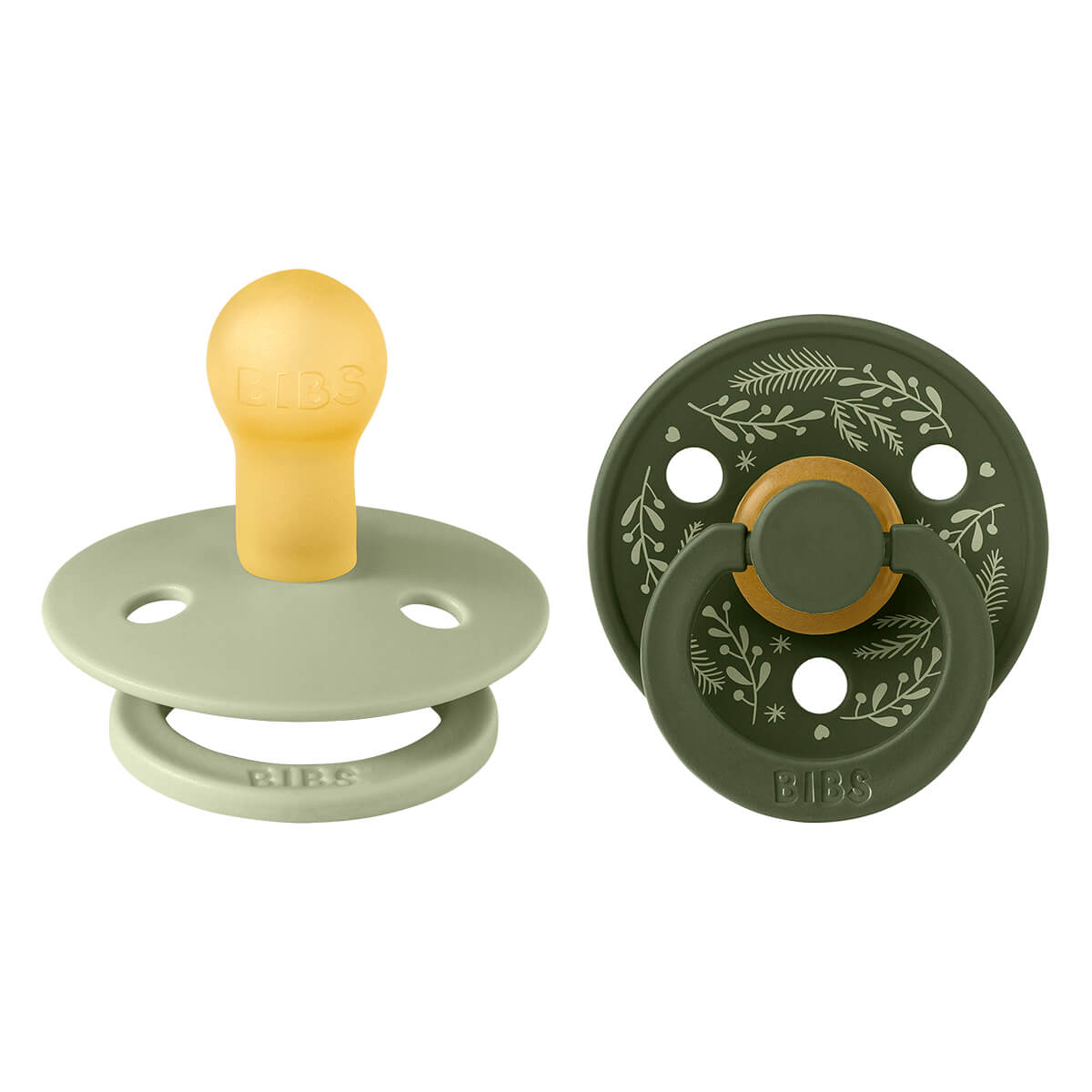 Bibs Holiday Leaf 2 - Pak Colour Sut Str 1, Sage/Hunter Green