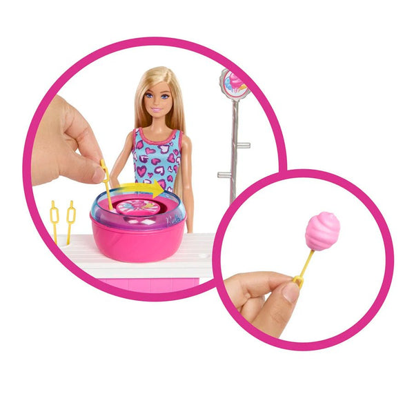 Barbie tivolispil og candy floss