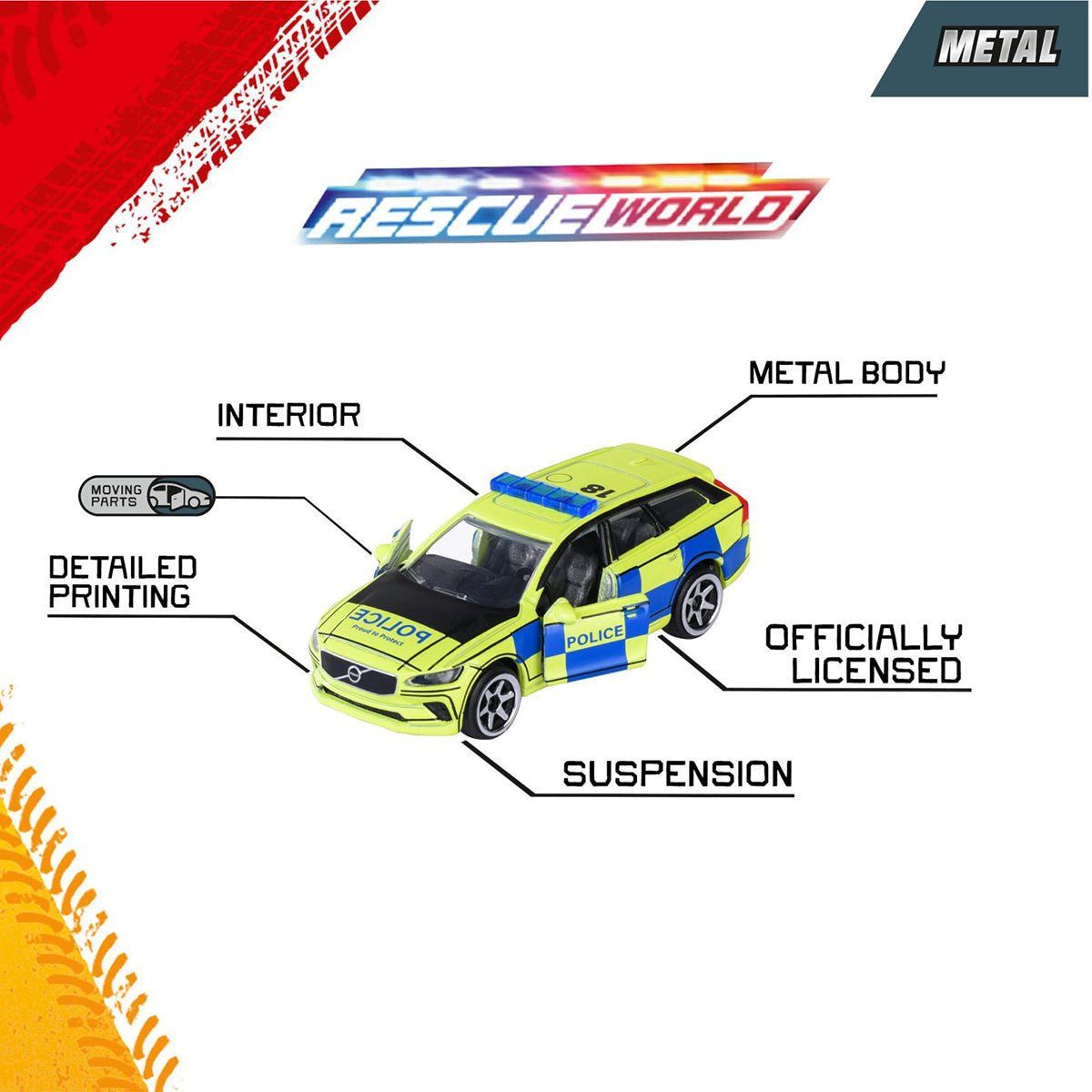 Majorette Rescue World Gavepakke 5 Dele