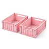 2er-Pack Weston Aufbewahrungsbox in Rose Blush (klein)