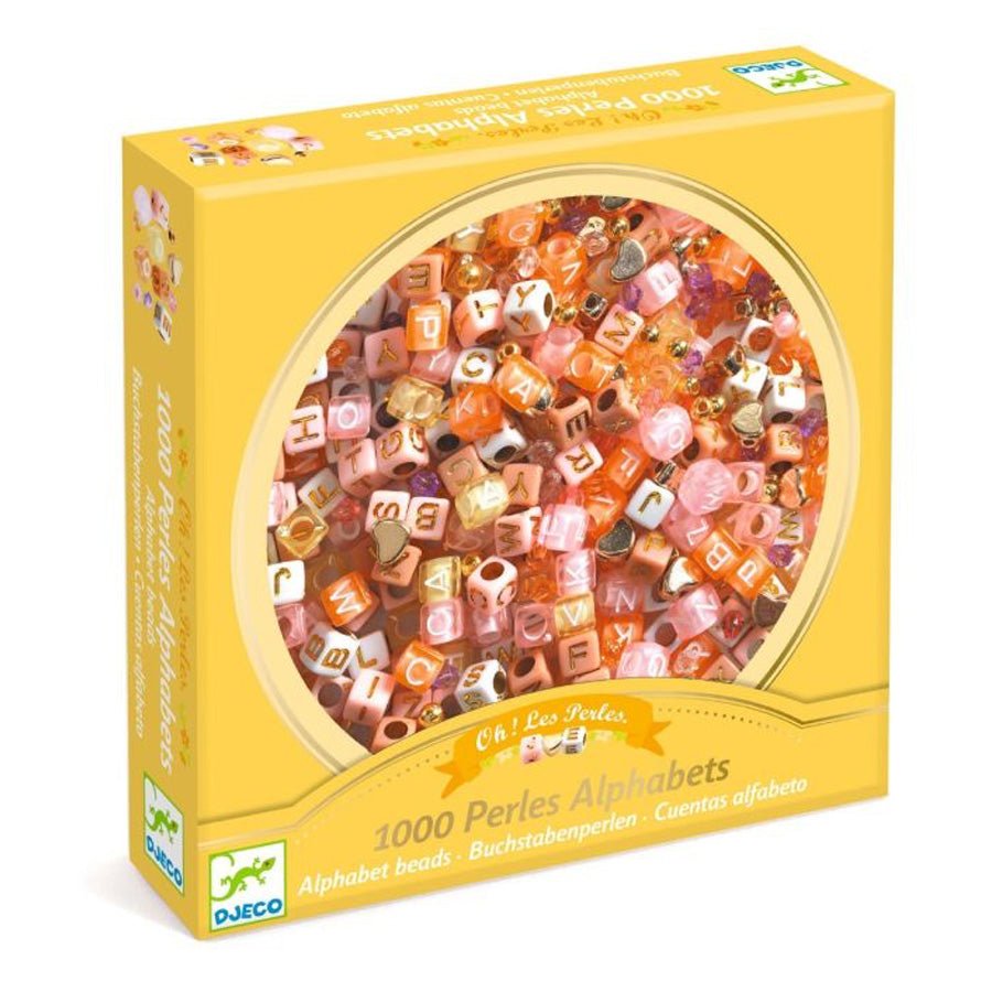 Alfabetperler med Guld Farver