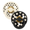 2-er-Pack Studio Schnuller Polka Elfenbein / Schwarz (Gr. 2)