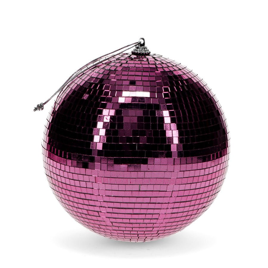 Disco Kugle Til Ophæng 15 cm - Pink
