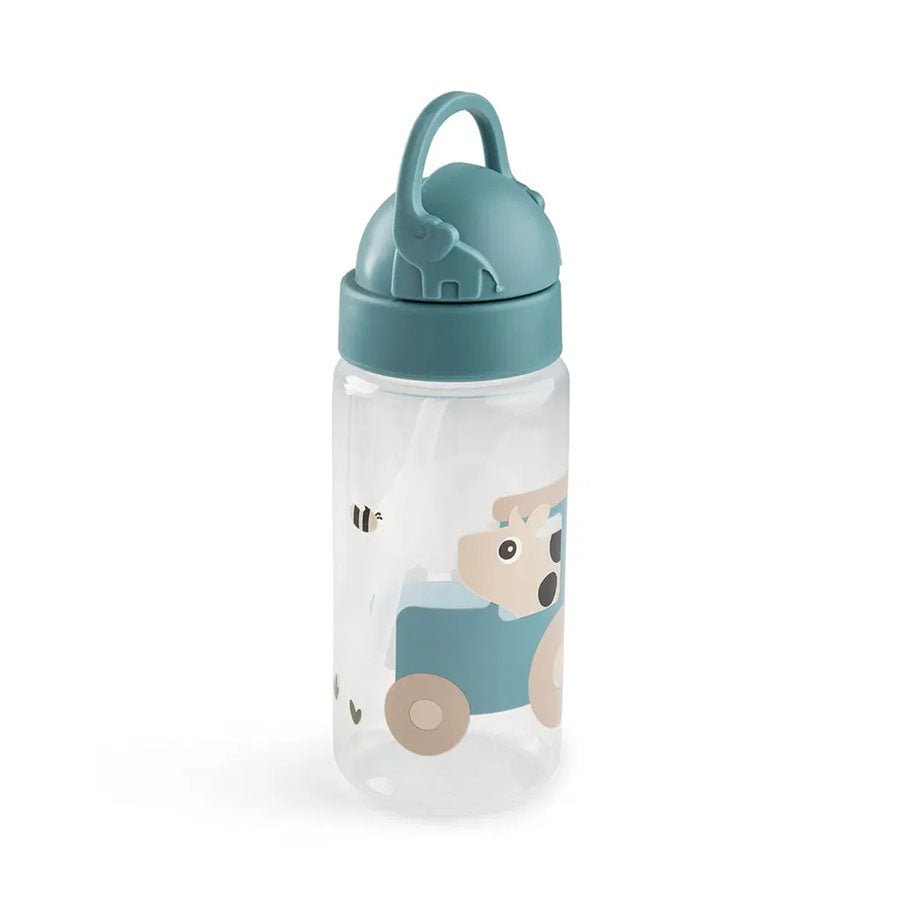 Done by Deer Drikkedunk Med Sugerør 350 ML, Tiny Farm Blue