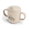 Silikon-Schnabelbecher mit 2 Griffen Celebration Sand