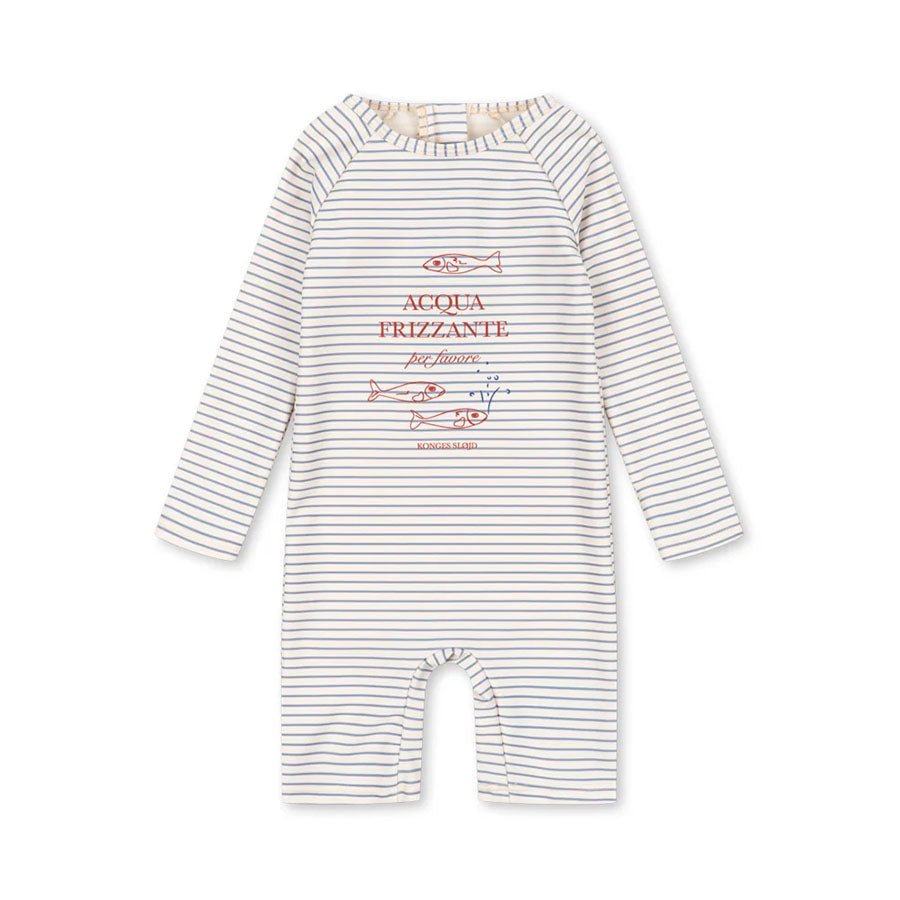 Konges Sløjd Aster Onesie, Stripe Blue