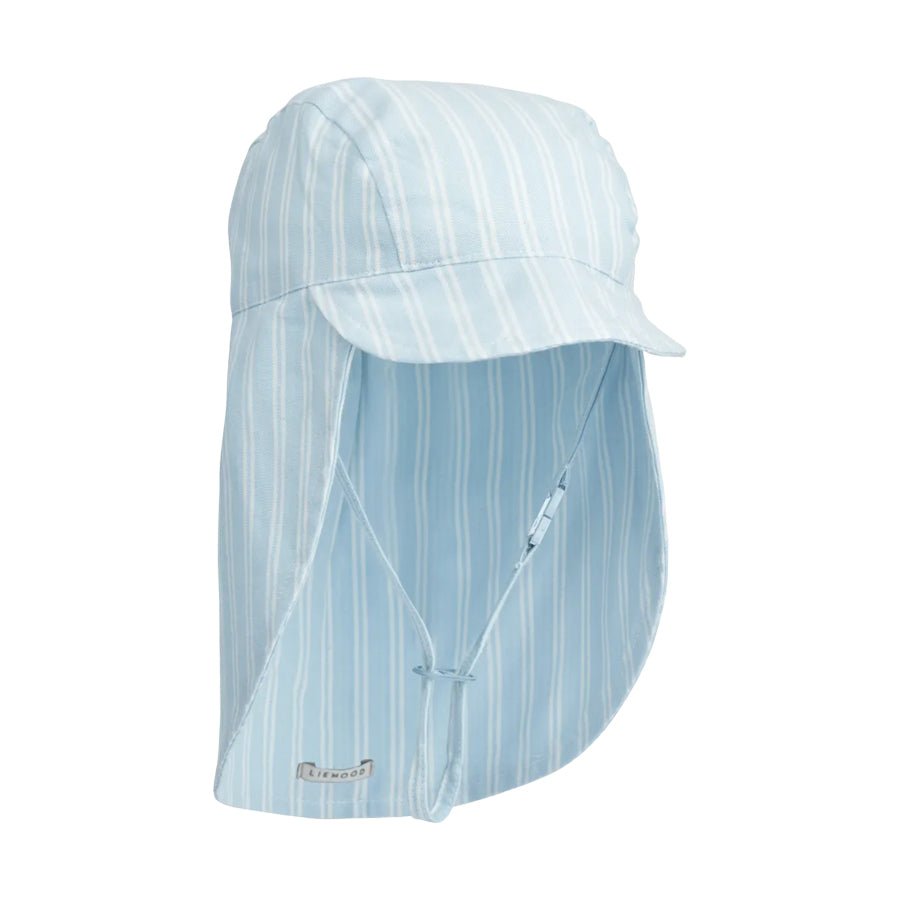 Liewood Cecilia solhat stripe, pure sky/creme de la creme