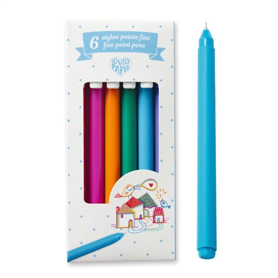 Lovely Paper Gel Penne m/Fin Spids (6 stk)