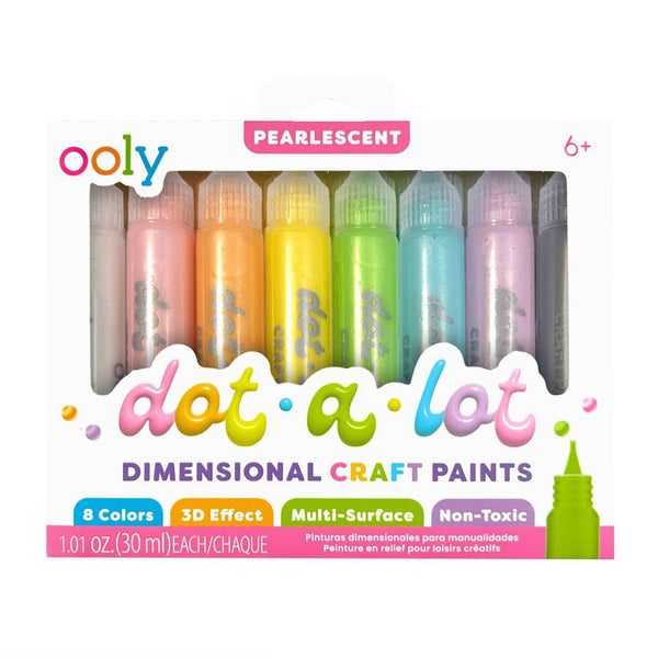 OOLY - 3D Effekt Prikmaling 8 Stk, Pearlescent