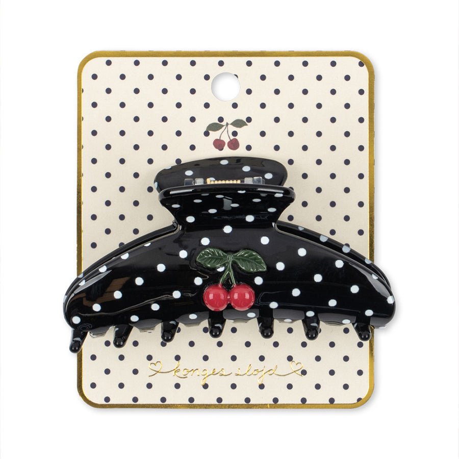 Stor Hårklemme i Cherry Dot