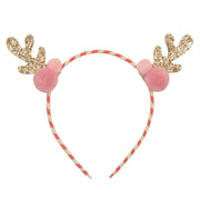 Stripy Pom Pom Reindeer Hårbøjle